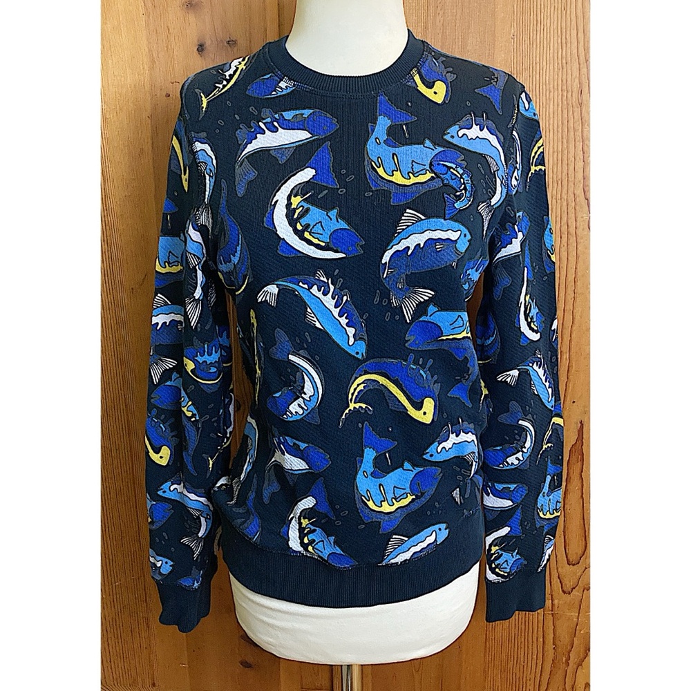 Kenzo Vintage Fish Motif Sweatshirt Size XS